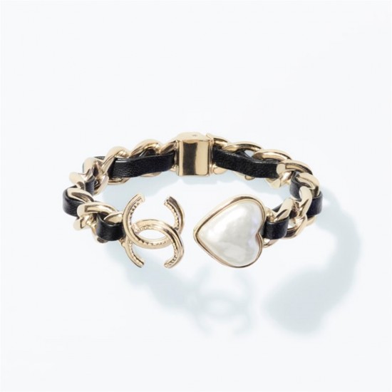 Chanel Heart Bracelet in White