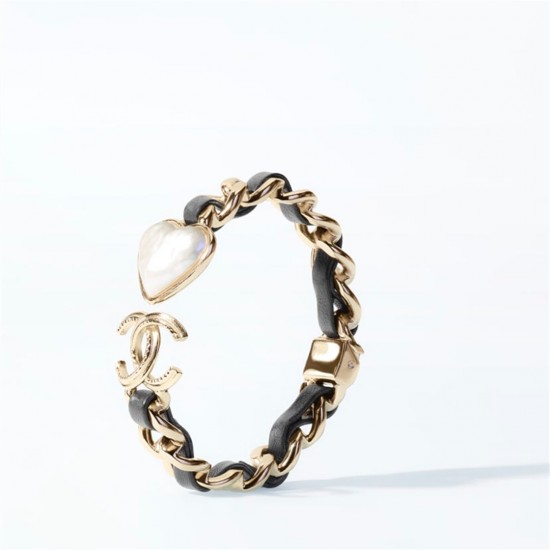 Chanel Heart Bracelet in White