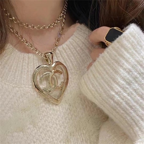 Chanel Heart CC Hollow Pendant 