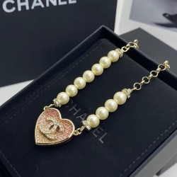 Chanel Pearl Heart Necklace