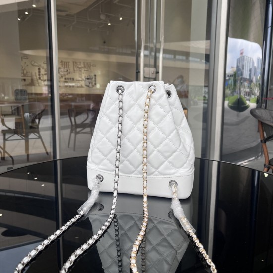 CHANEL  Backpack 006 Oil Wax Rhombus Backpack Cowhide Chain Backpack