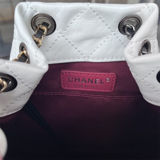 CHANEL  Backpack 004 Oil Wax Rhombus Backpack Cowhide Chain Backpack