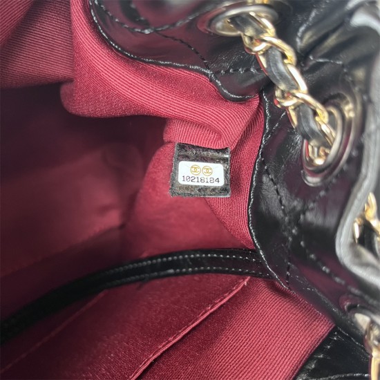 CHANEL  Backpack 003 Oil Wax Rhombus Backpack Cowhide Chain Backpack