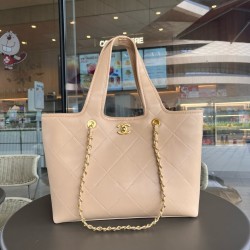 Chanel Coco Beach Tote Handbag in Beige