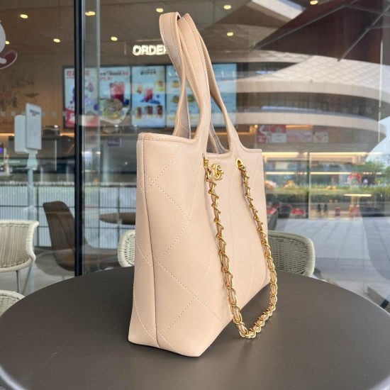 Chanel Coco Beach Tote Handbag in Beige