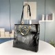 Chanel Club Monaco Shopping Tote Quilted Lambskin Large in Black