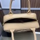 Chanel Matelasse Caviar Leather Bowling Handbag in Beige