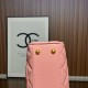 Chanel Matelasse Caviar Leather Bowling Handbag in Pink