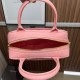 Chanel Matelasse Caviar Leather Bowling Handbag in Pink