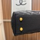 Chanel Matelasse Caviar Leather Bowling Handbag in Black