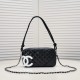 Chanel Cambon Pochette Quilted Leather in Black