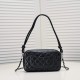 Chanel Cambon Pochette Quilted Leather in Black