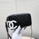 Chanel Cambon Pochette Quilted Leather in Black