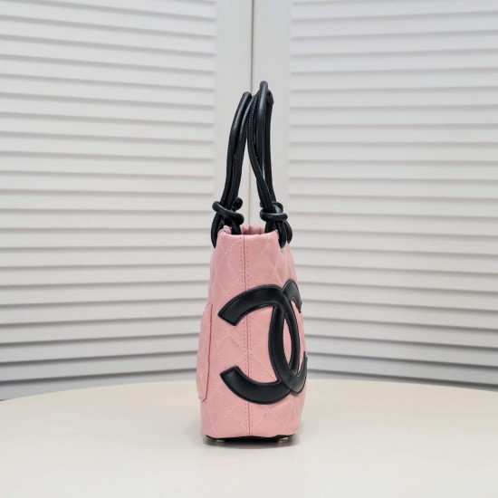 Chanel Cambon Tote Shopping Bag in Pink