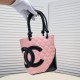 Chanel Cambon Tote Shopping Bag in Pink