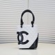 Chanel Cambon Tote Shopping Bag in White