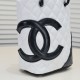 Chanel Cambon Tote Shopping Bag in White