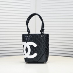 Chanel Cambon Tote Shopping Bag in Black