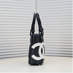 Chanel Cambon Tote Shopping Bag in Black