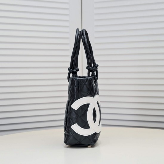 Chanel Cambon Tote Shopping Bag in Black