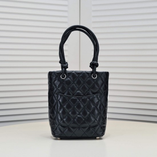 Chanel Cambon Tote Shopping Bag in Black