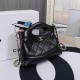 Chanel Leather CC Shoulder Bag in Black