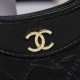 Chanel Leather CC Shoulder Bag in Black