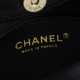 Chanel Leather CC Shoulder Bag in Black