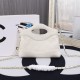 Chanel Leather CC Shoulder Bag in White