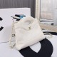 Chanel Leather CC Shoulder Bag in White