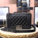 Chanel Boy Flap Mini in Quilted Lambskin - Black with Silver Hardware