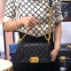 Chanel Boy Flap Mini in Quilted Caviar Lambskin - Black with Gold Hardware