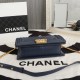 Chanel Boy Flap Medium in Quilted Lambskin - Navy Blue with Gold Hardware