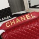 Chanel Boy Flap Medium in Quilted Lambskin - Red with Gold Hardware