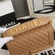 Chanel Boy Flap Medium in Quilted Lambskin - Beige with Gold Hardware