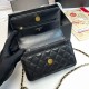 Chanel 22S Quilted Caviar Top Handle Wallet On Chain