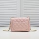 Chanel 23s Quilted Leather Mini Square Charm Strap Flap Bag