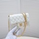 Chanel 23s Quilted Leather Mini Square Charm Strap Flap Bag