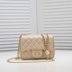 Chanel 23s Quilted Leather Mini Square Charm Strap Flap Bag