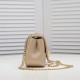 Chanel 23s Quilted Leather Mini Square Charm Strap Flap Bag