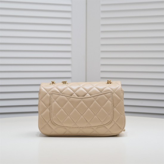 Chanel 23s Quilted Leather Medium Square Charm Strap Flap Bag