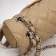 Chanel Classic Double Flap Quilted Caviar Medium Bag - Yellow with Silver Hardware