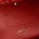 Chanel Classic Double Flap Quilted Caviar Medium Bag - Red with Gold Hardware