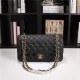 Chanel Classic Double Flap Quilted Caviar Medium Bag - Black with Gold Hardware