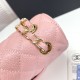 Chanel Classic Double Flap Quilted Caviar Medium Bag - Pink with Gold Hardware