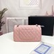 Chanel Classic Double Flap Quilted Caviar Medium Bag - Pink with Silver Hardware