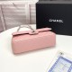 Chanel Classic Double Flap Quilted Caviar Medium Bag - Pink with Silver Hardware