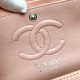 Chanel Classic Double Flap Quilted Caviar Medium Bag - Pink with Silver Hardware