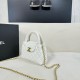 Chanel Shiny Aged Calfskin Quilted Nano 23K Kelly Handbag in White