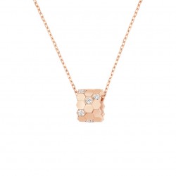 Chaumet Bee My Love Pendant in Rose Gold, Set with Twelve Brillant-Cut Diamonds